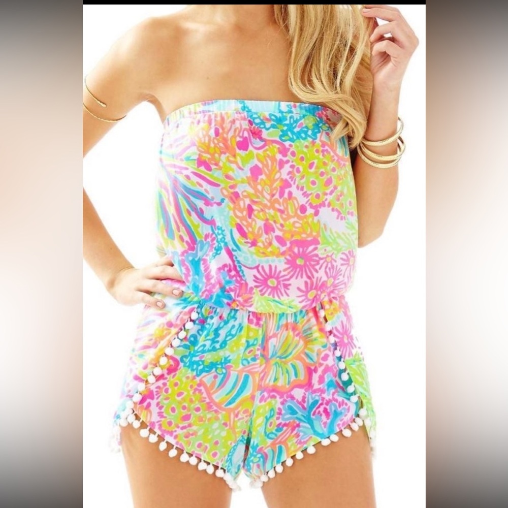 Lilly Pulitzer Daisy Pom Pom Romper